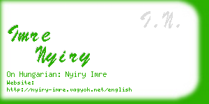 imre nyiry business card